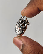 Silver Organ Heart Charm 10 pc