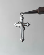 White ring cross pendant