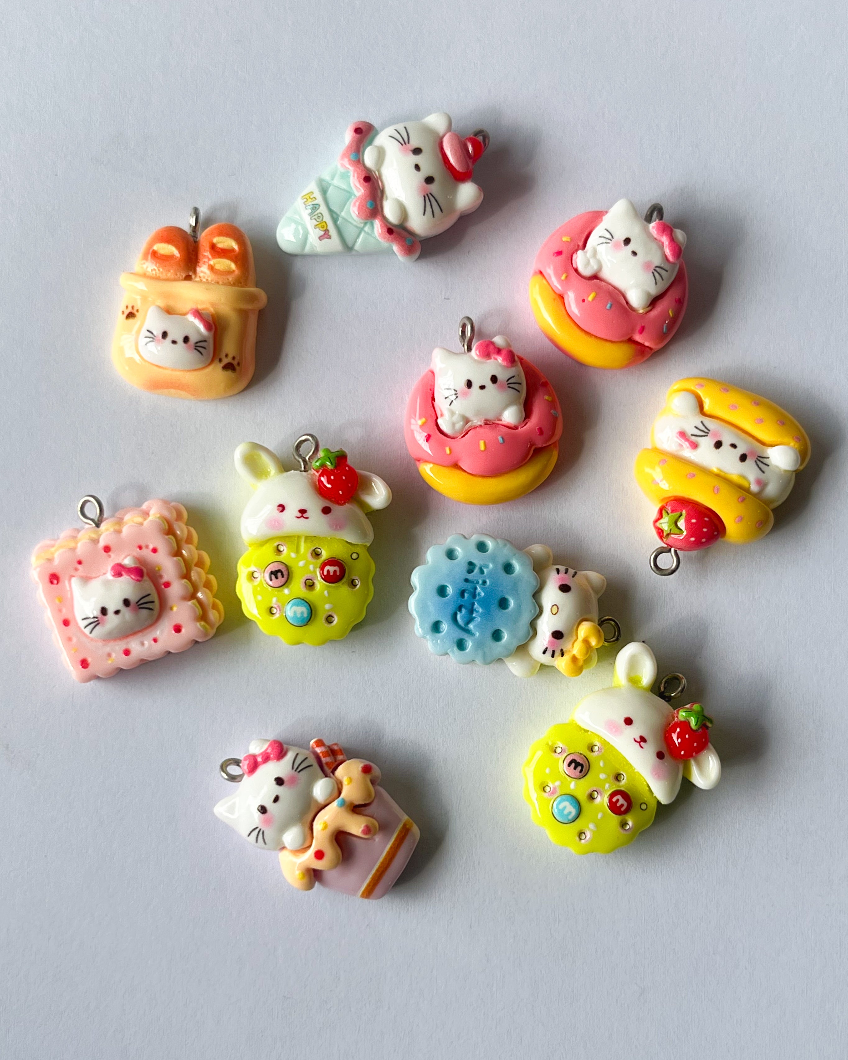 “Hooks are rusting” Mix charms - 10 pcs