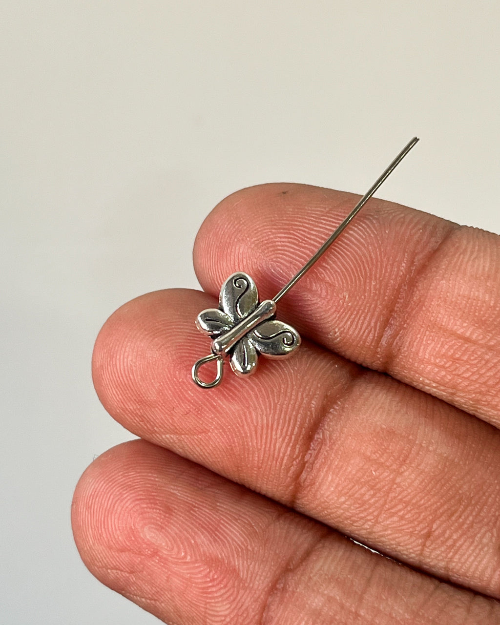Sliver Butterfly Beads | Pack of 10  pcs