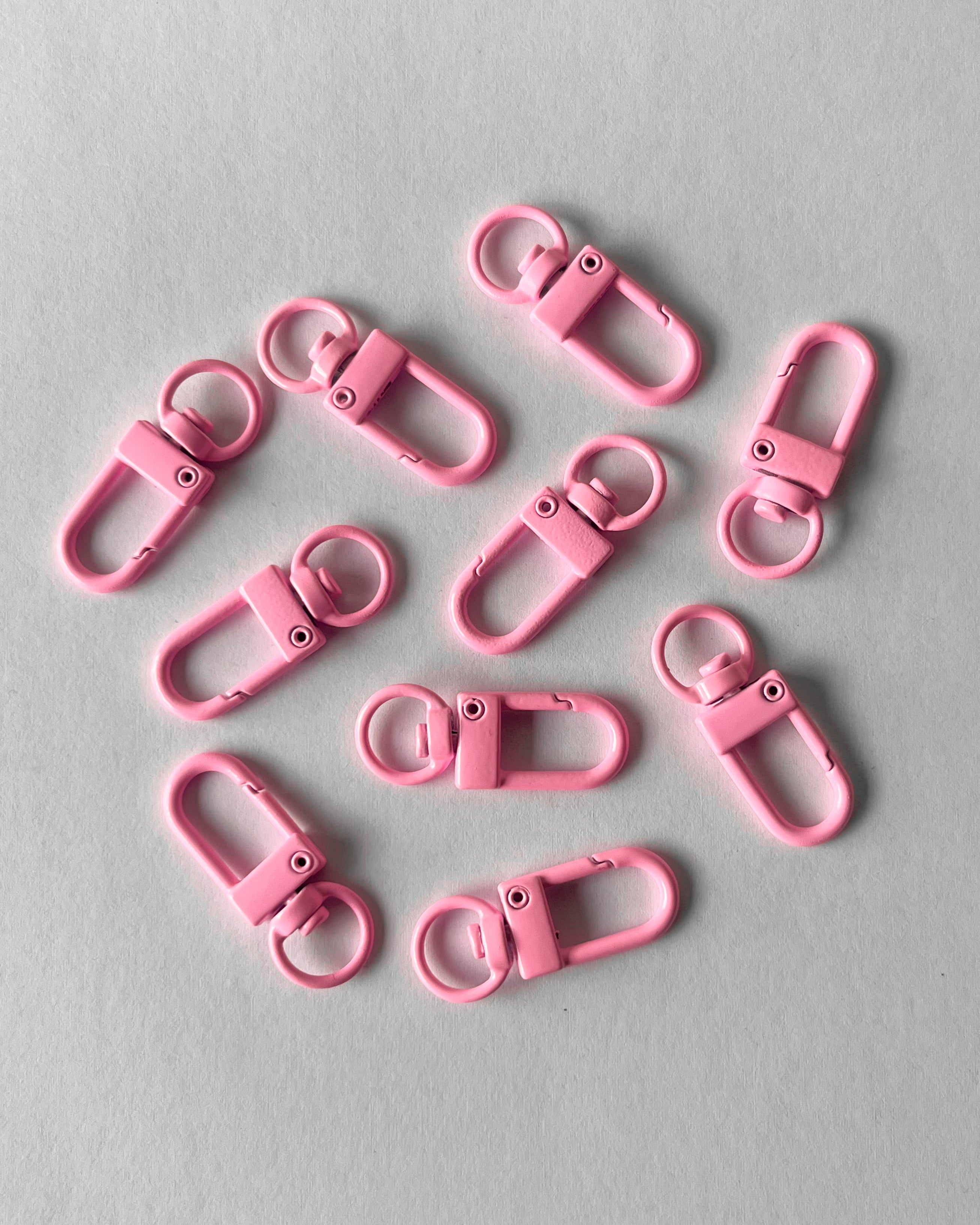 Pink Keychain Hooks Pack of 10