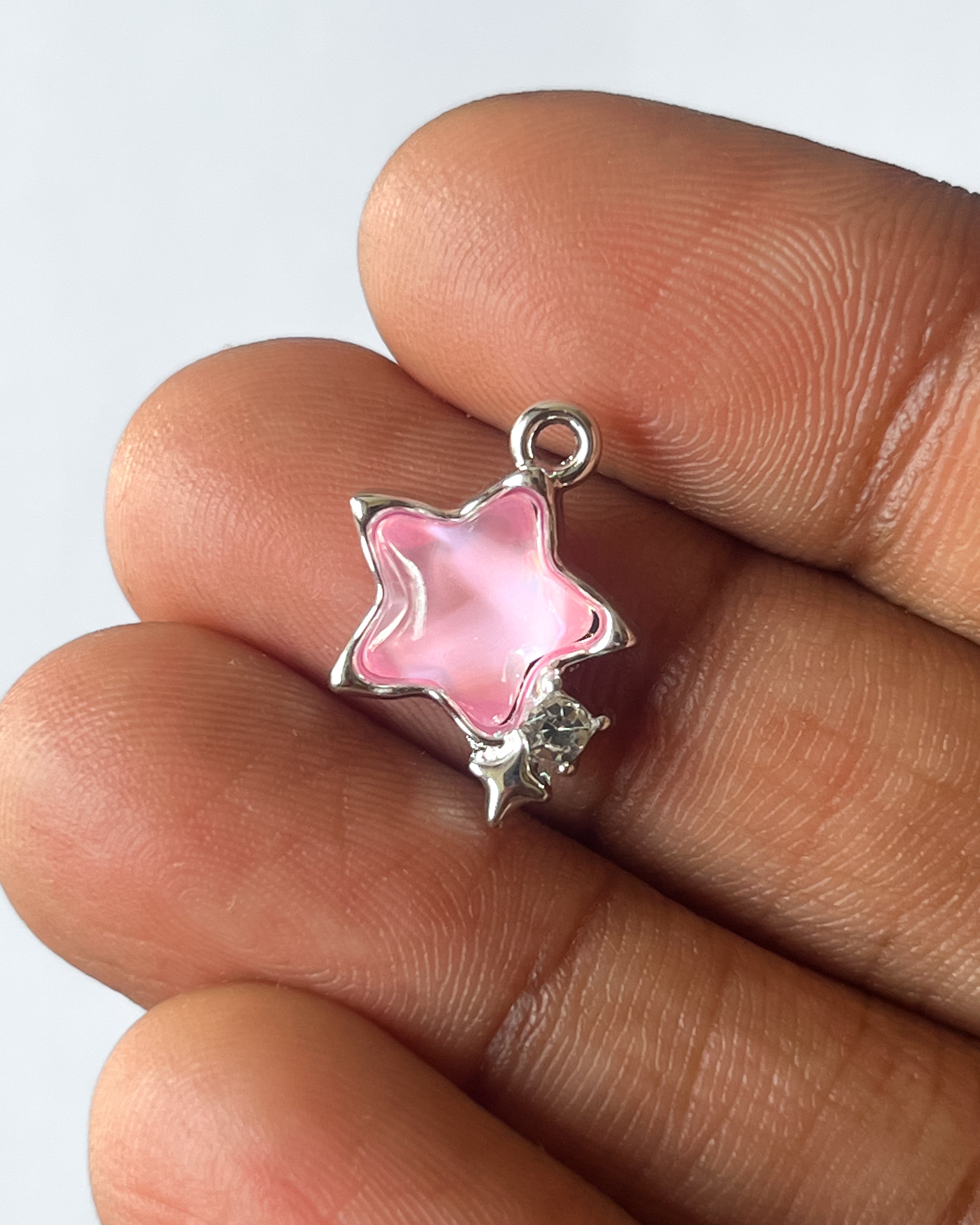 Pink star charm
