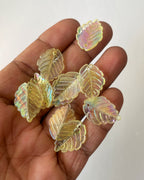 Big yellow leaf beads - 25 grams
