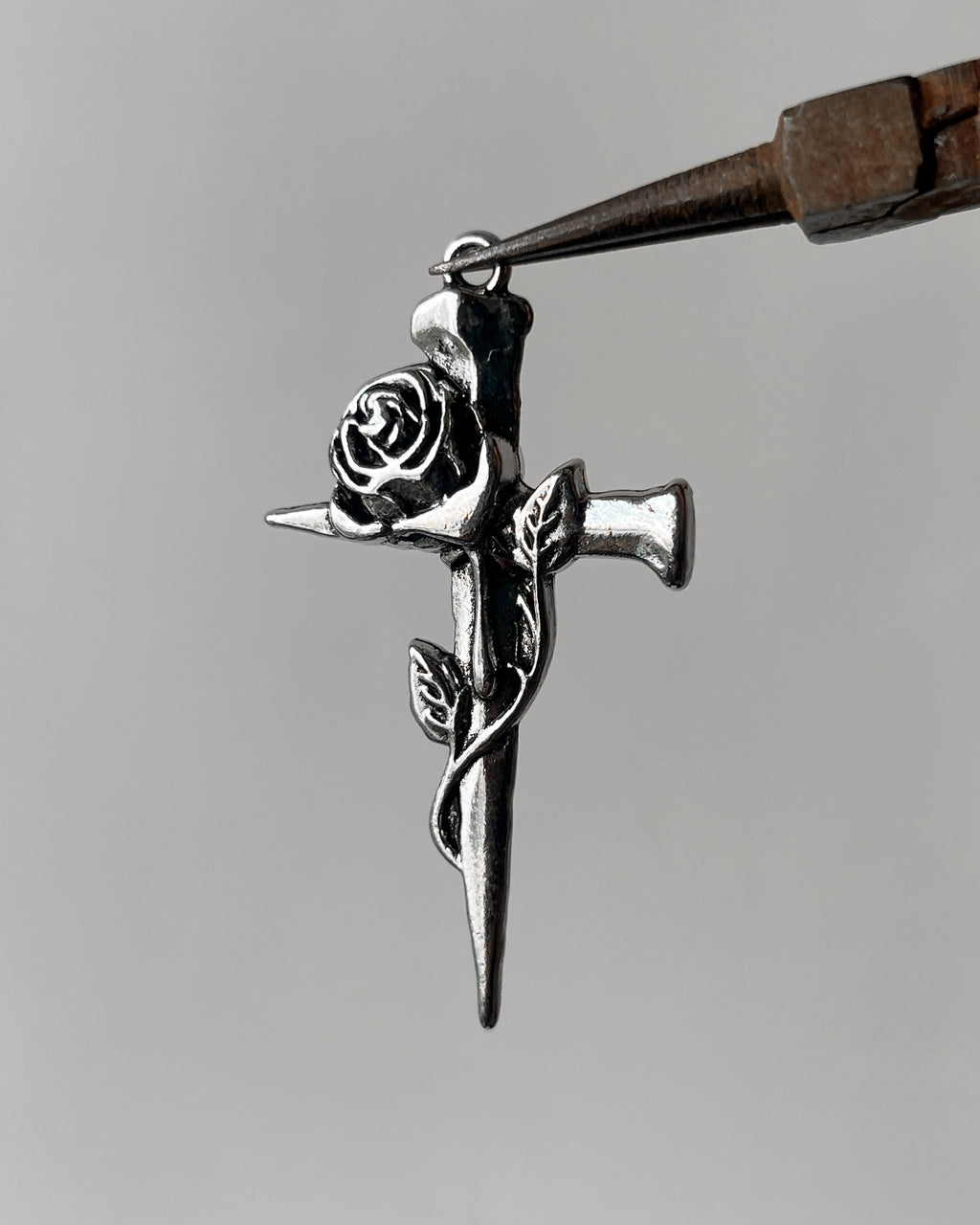 Rose Cross Charm