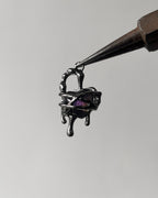 Gothic melting heart charm