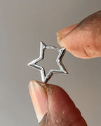 Star Hoops Earrings - 1 pair