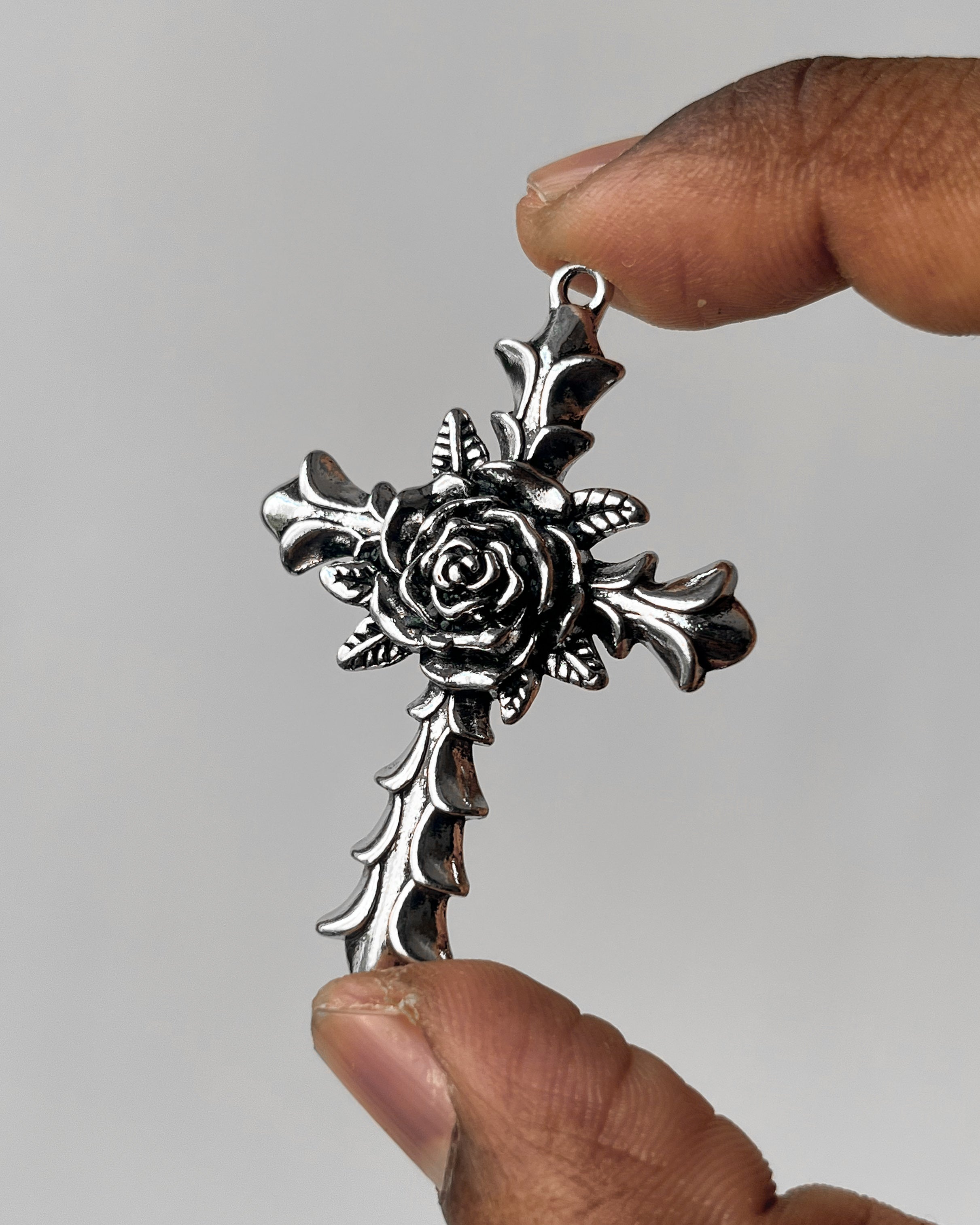 Rose Cross Charm