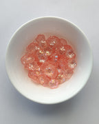 1.0 pink Flower beads - 25 grams