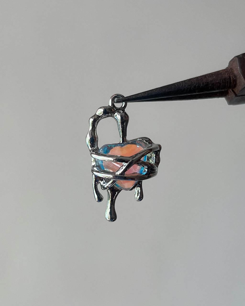 Heart drip charm