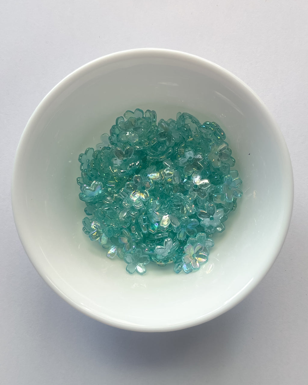 2.0 blue mini flower beads - 25 grams