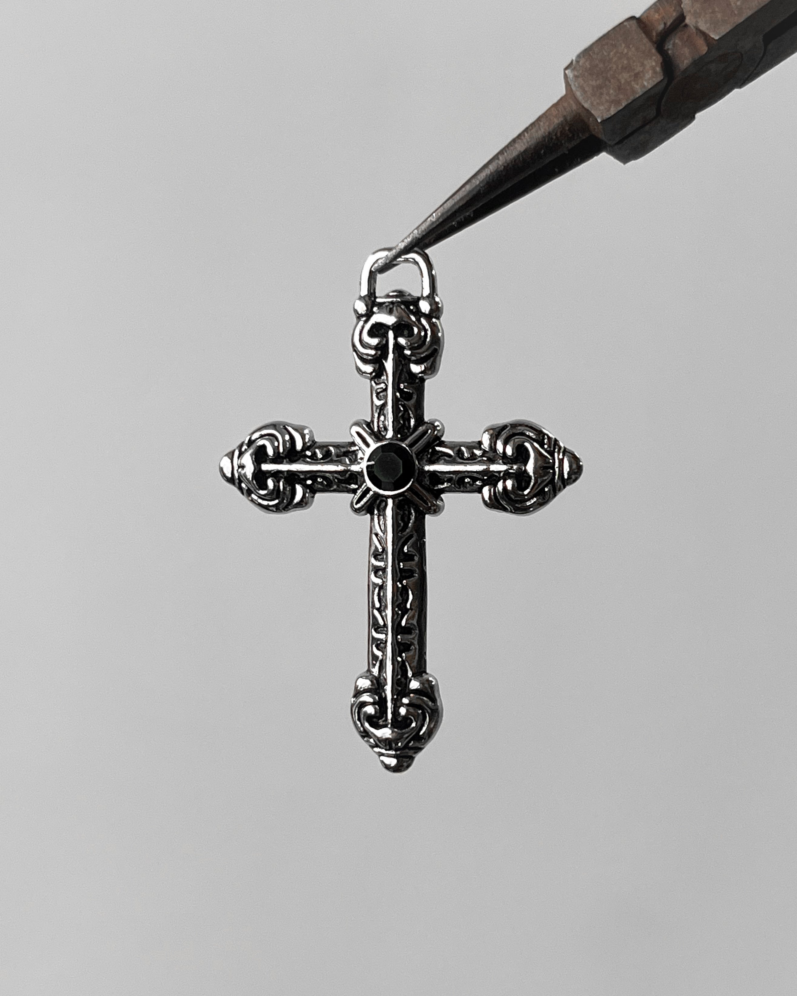 Black stone cross