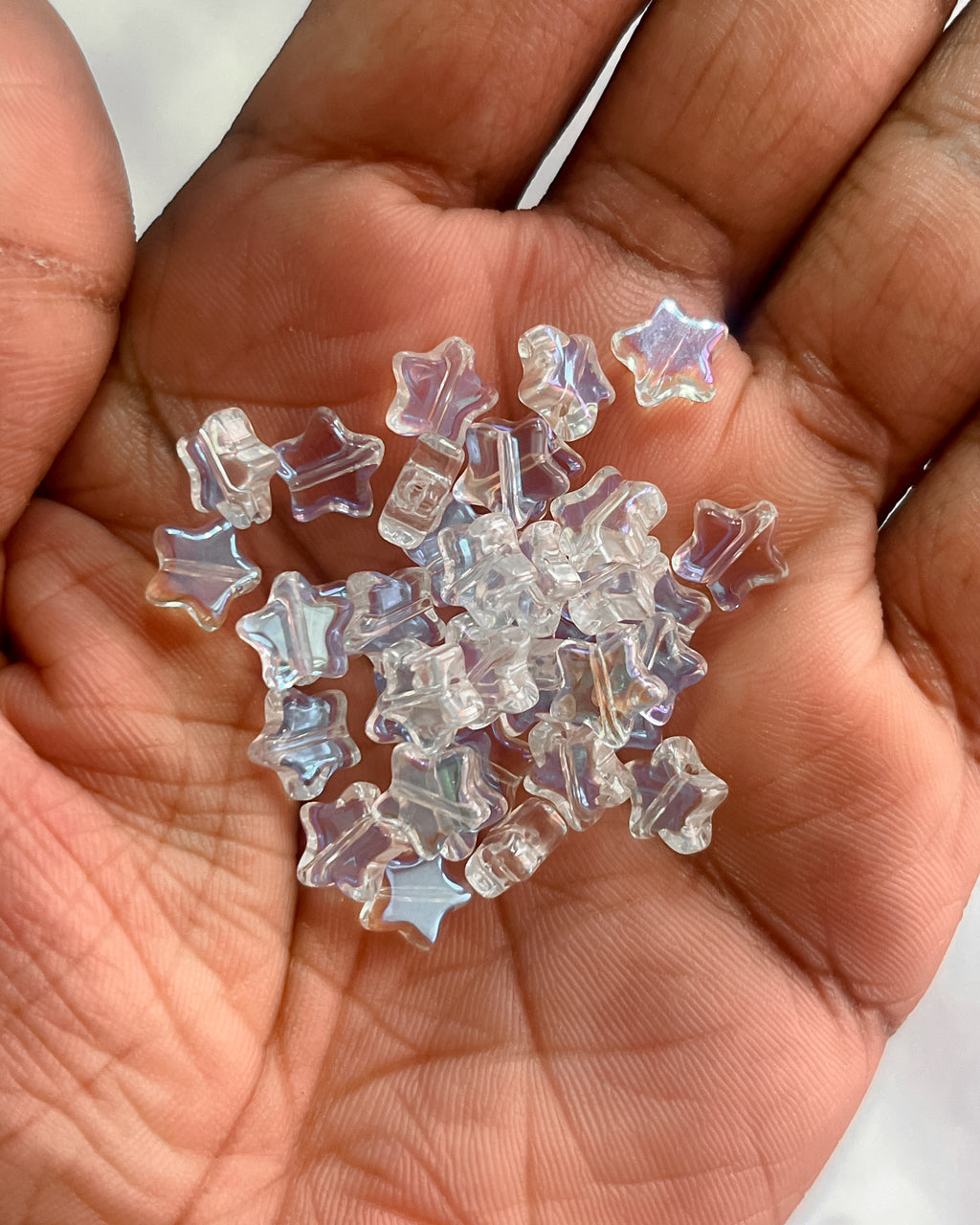 Star glass beads  // 25 pc