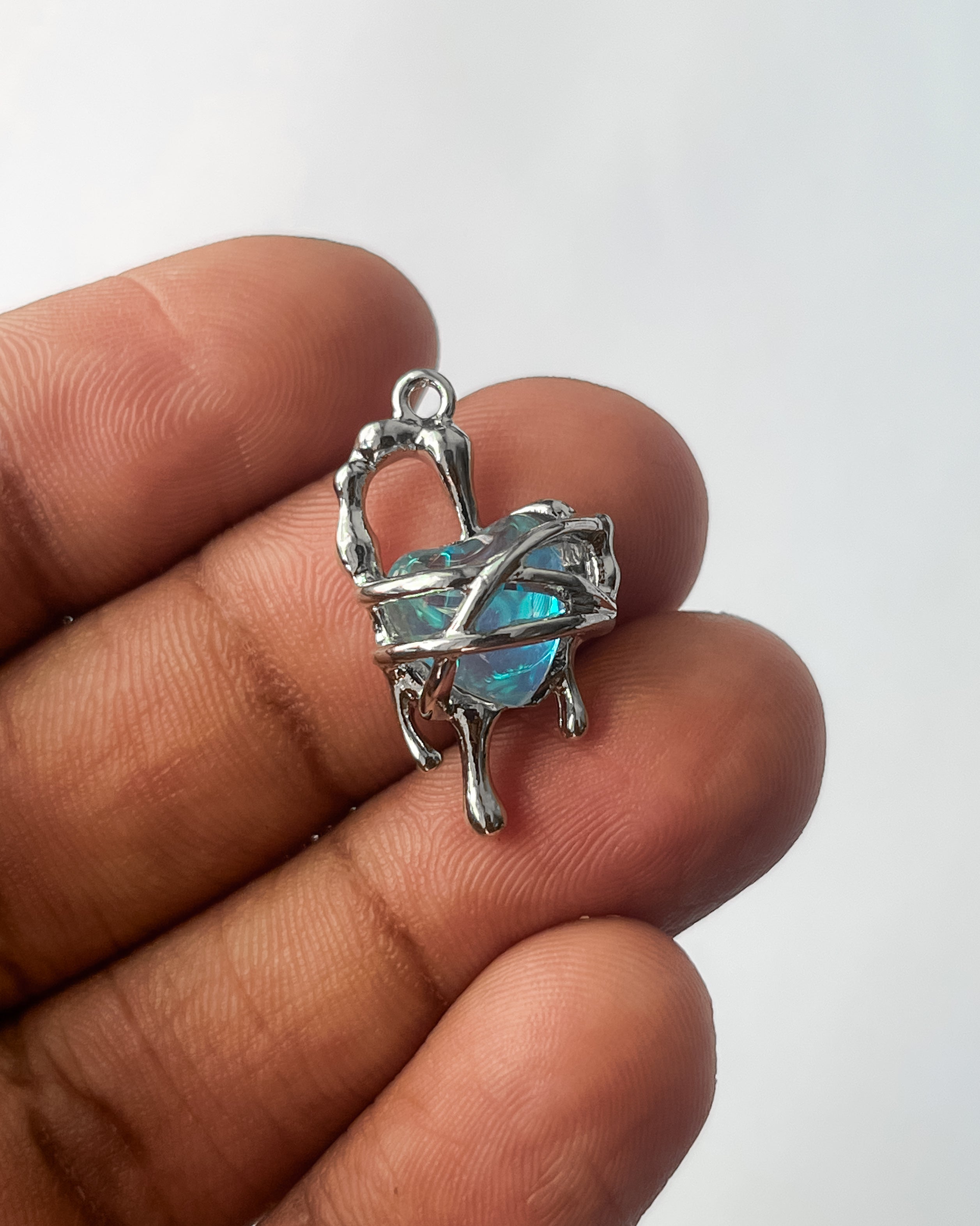 Heart drip charm