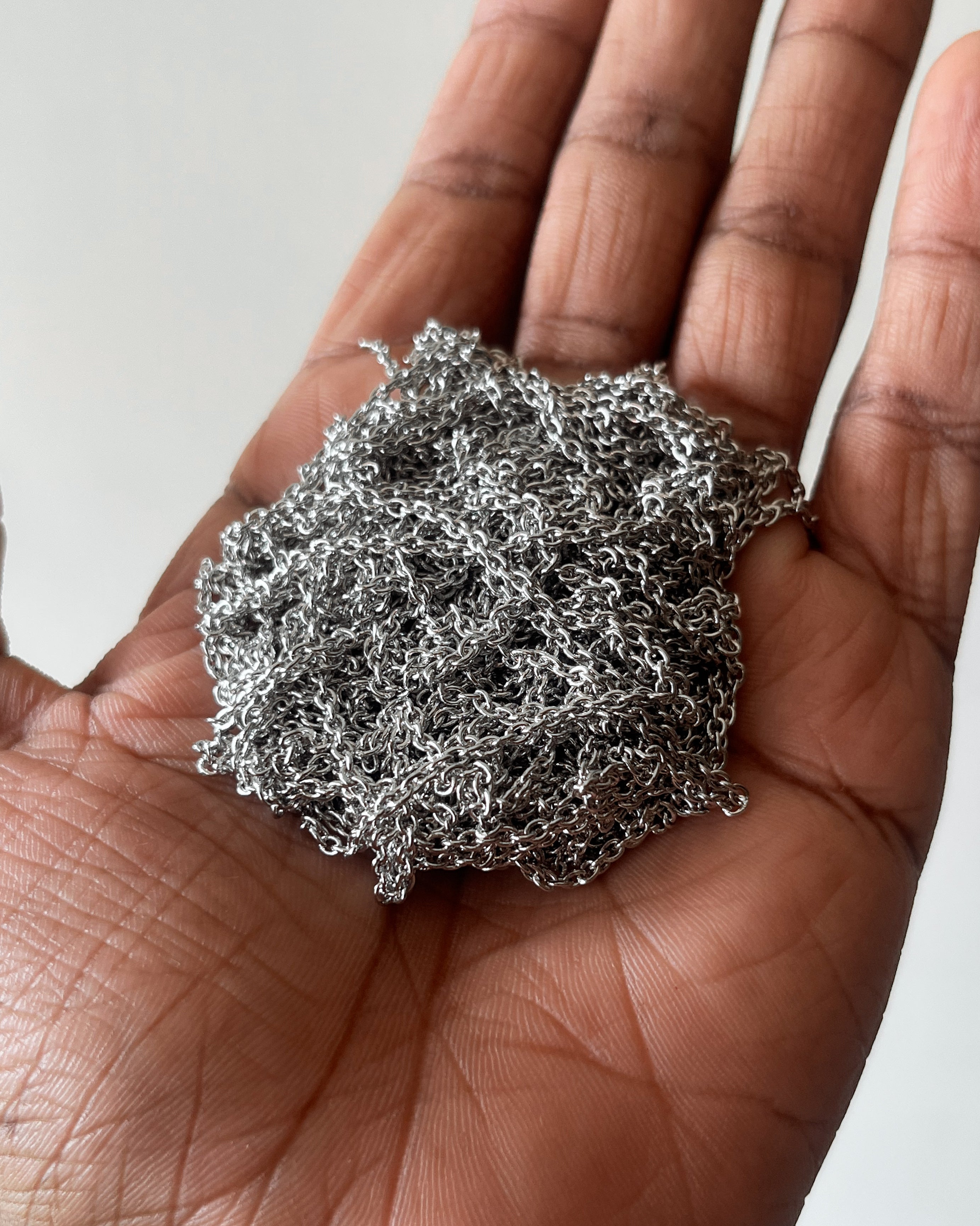 Brass silver meter chain - 10 meter