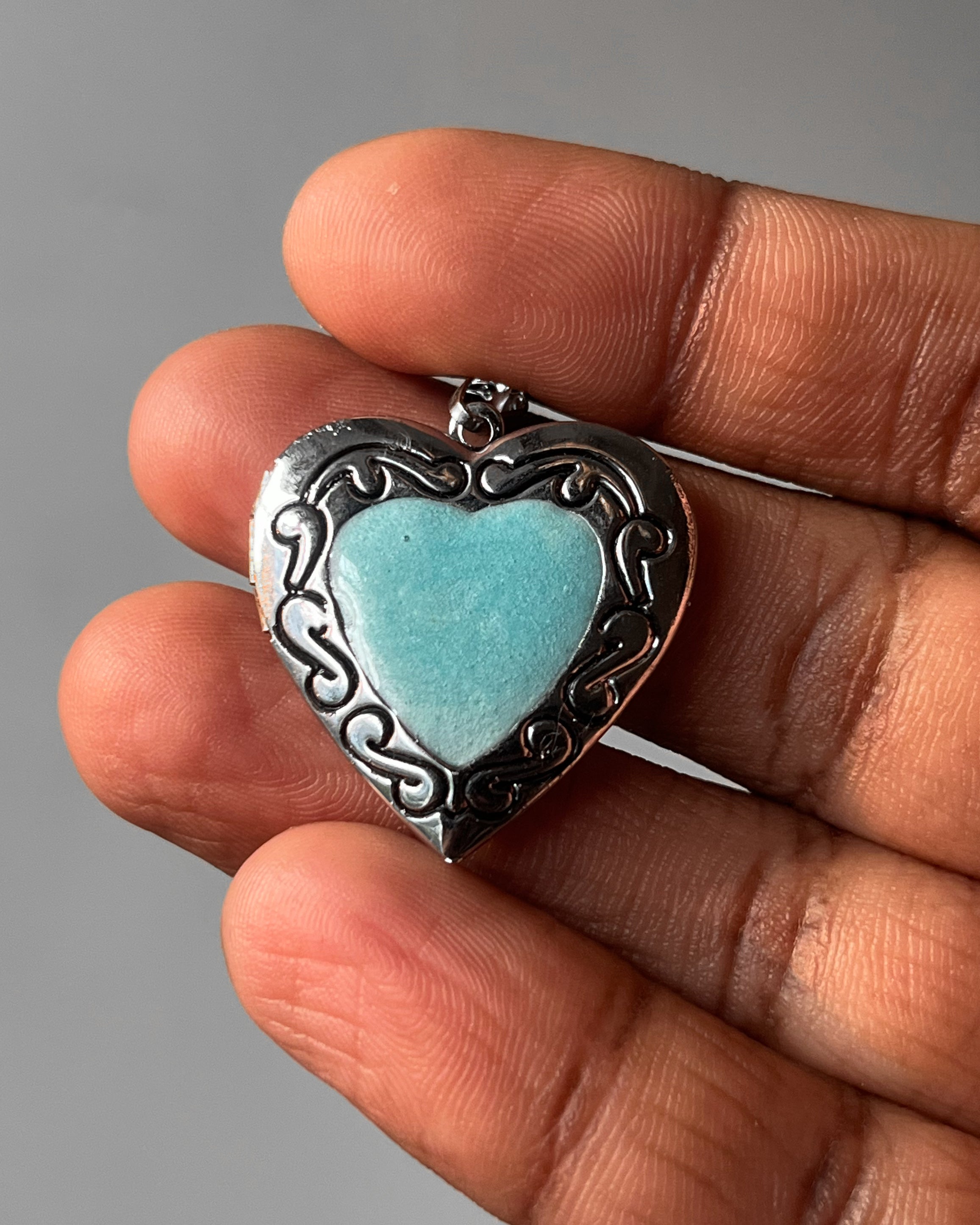 Blue Heart open heart - 6 pc