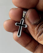 Chintu cross silver charm