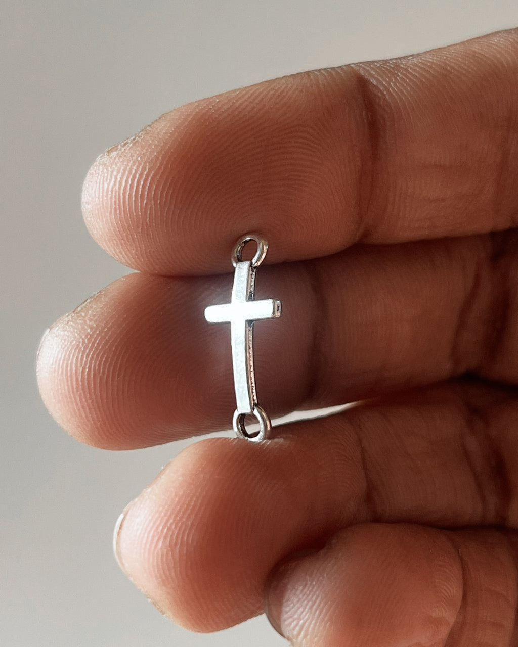 Cross connector charm - 10 pc