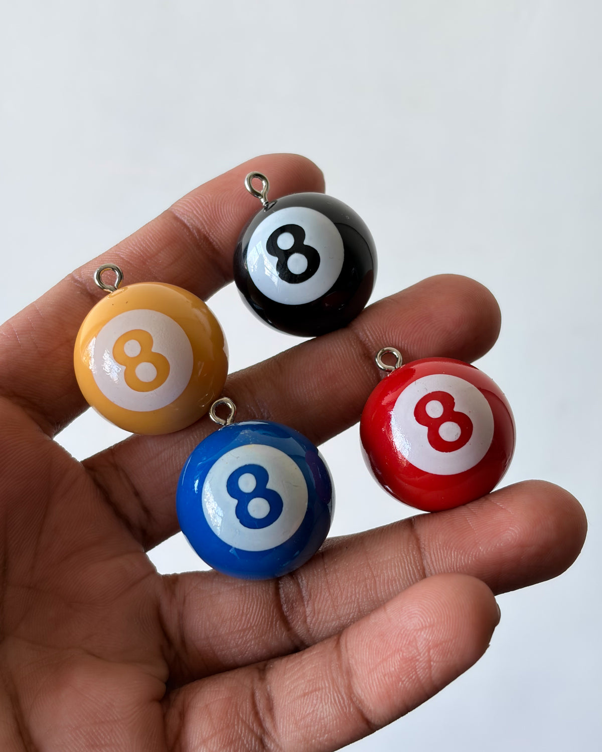 Big 8 ball charm - 10 pc