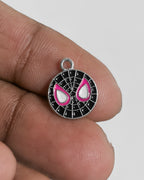 Black spider charm - 10 pc