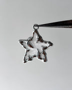 White Spike star charm - 3 pc