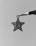 New star swirl charm - 10 pc