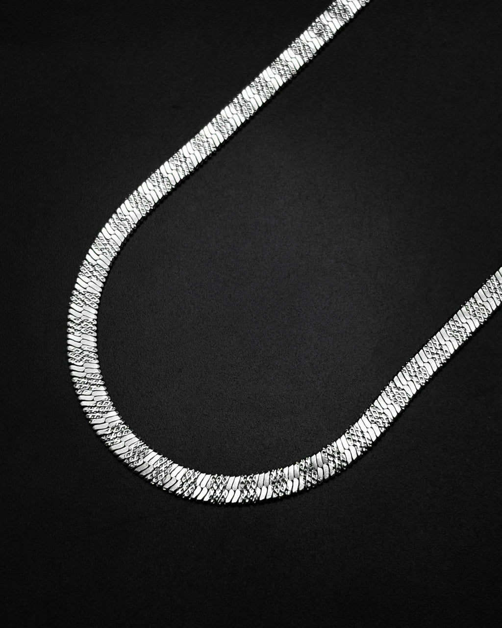 Stainless steel 1.0 Flat patterned snake chain