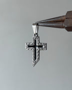 Teda cross silver charm