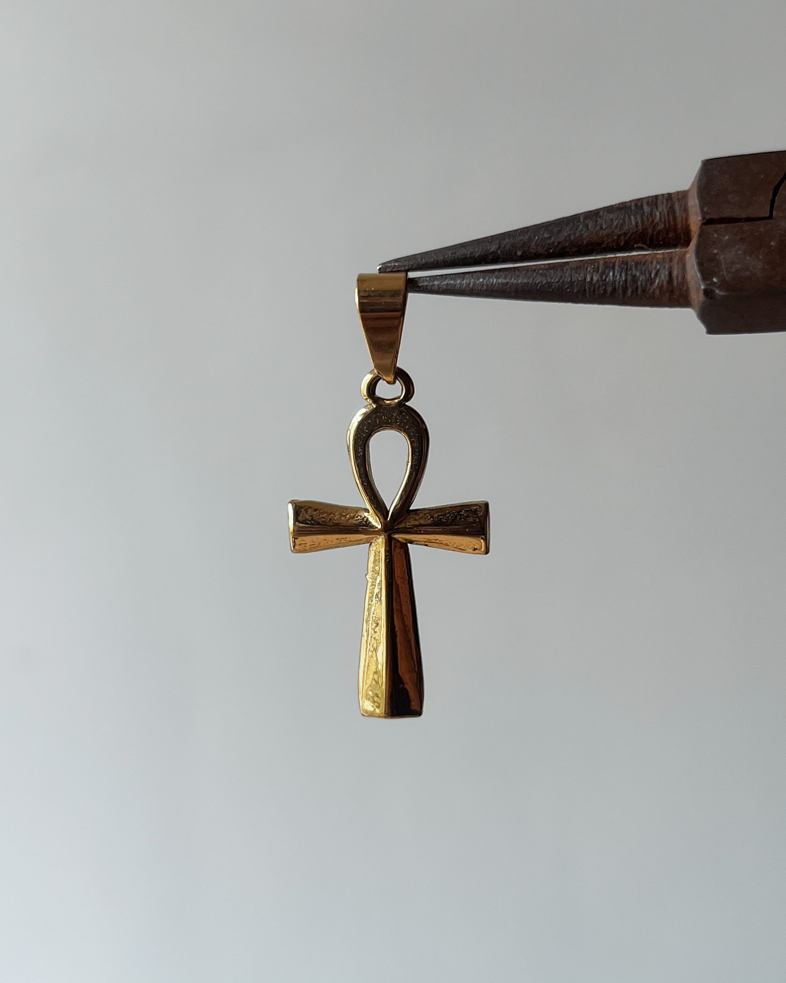 Ankh gold cross charm