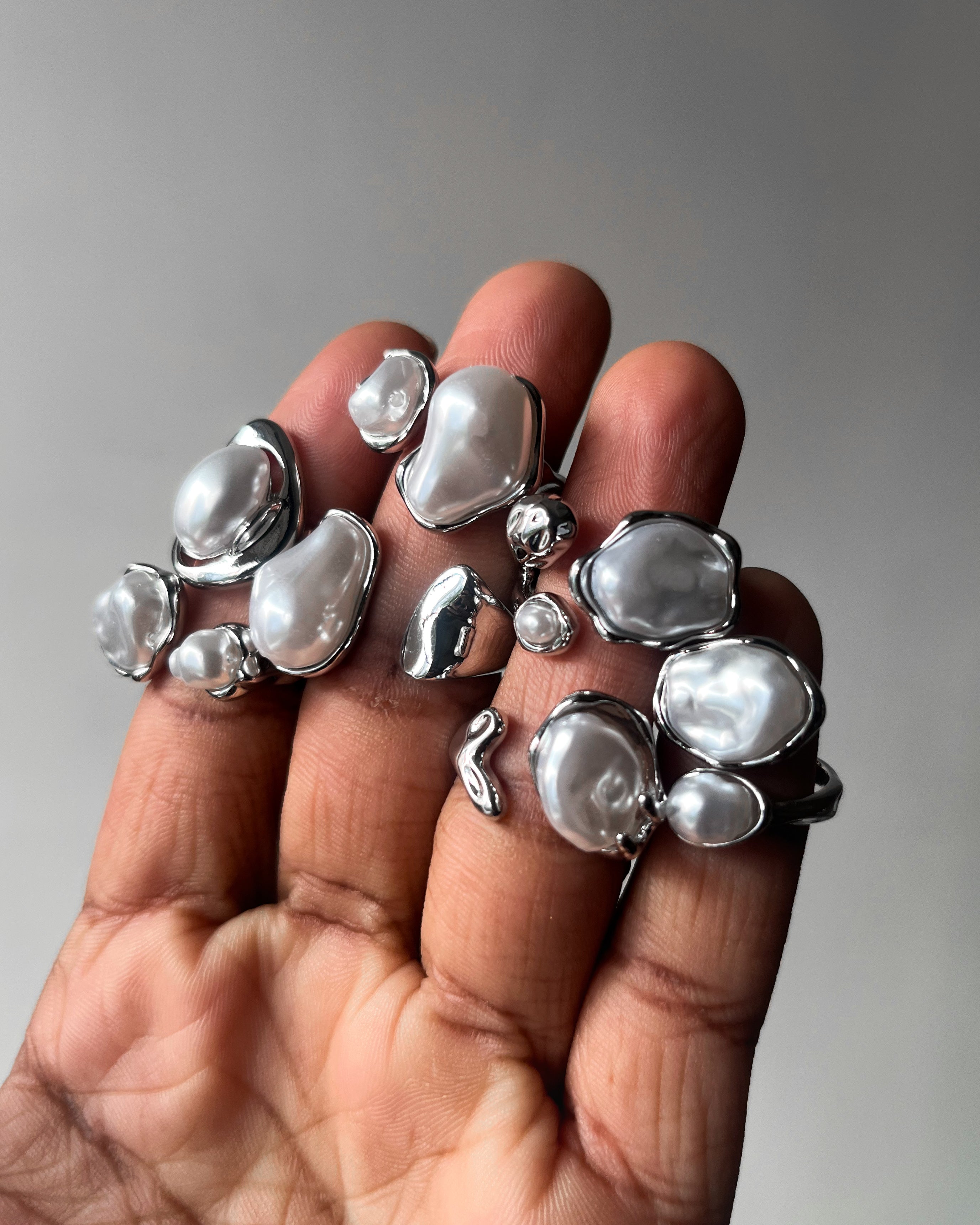 Pearl Rings - random 6 pc
