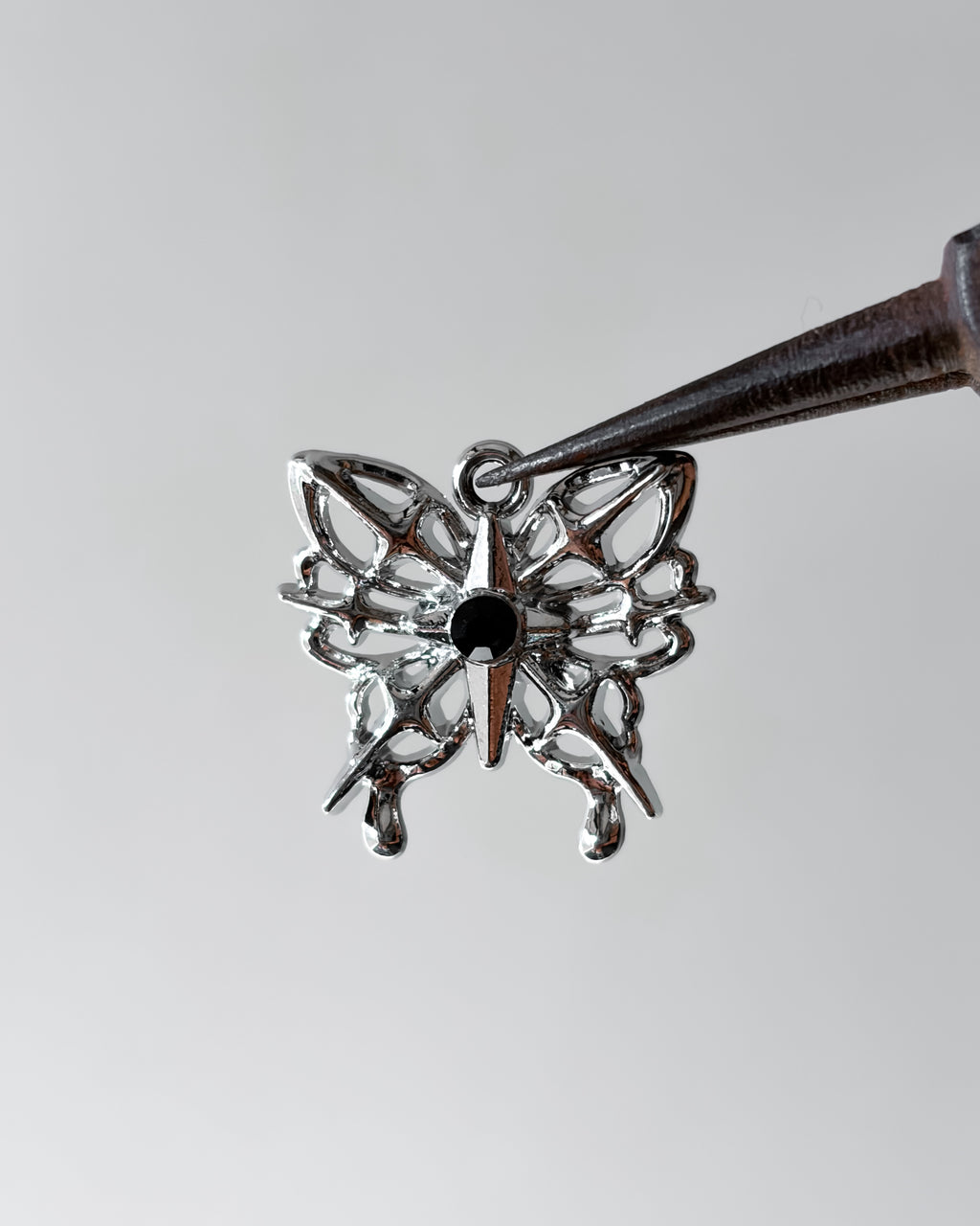 Punk butterfly charm - 3 pc