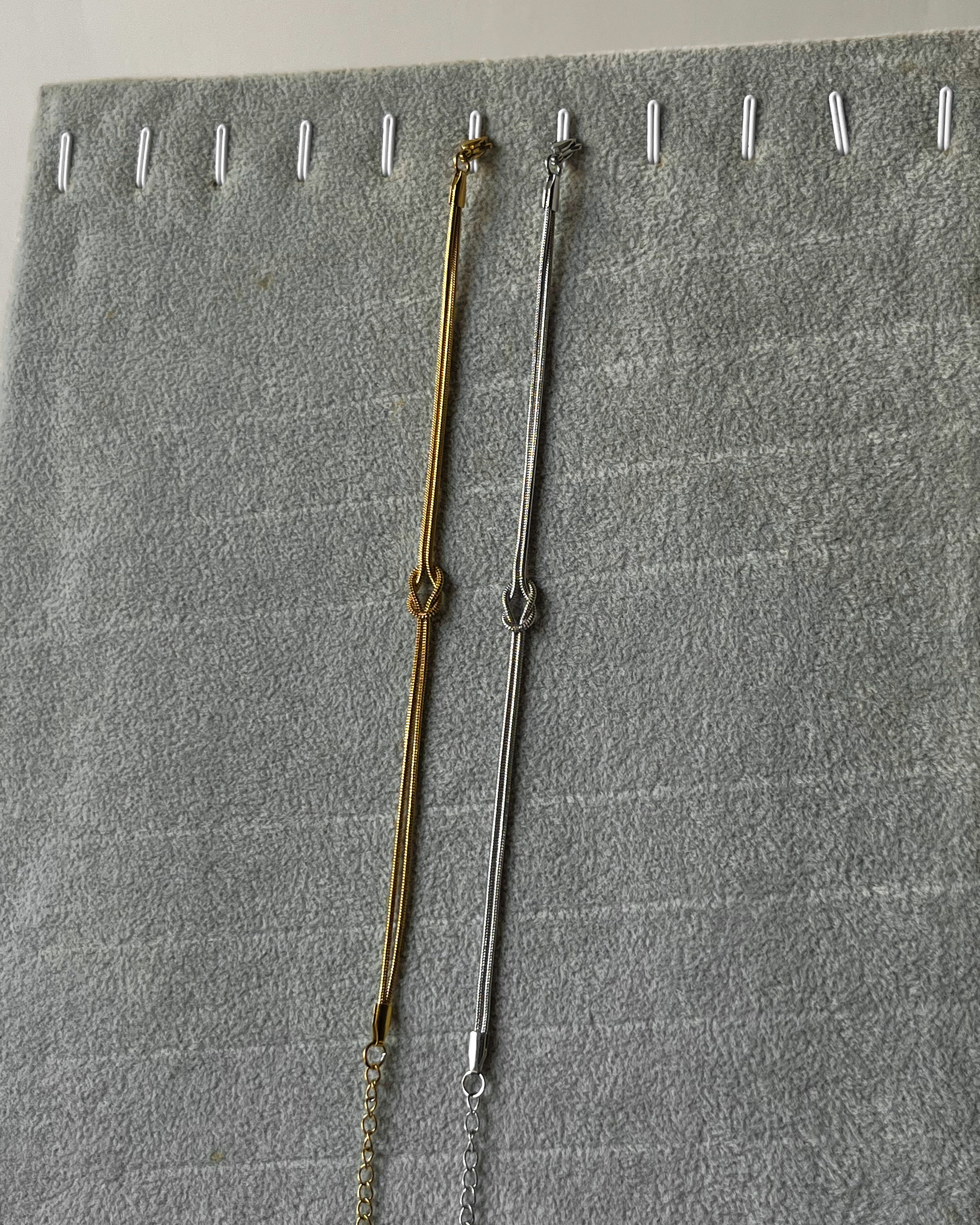 Stainless steel knot bracelet - 1 pair