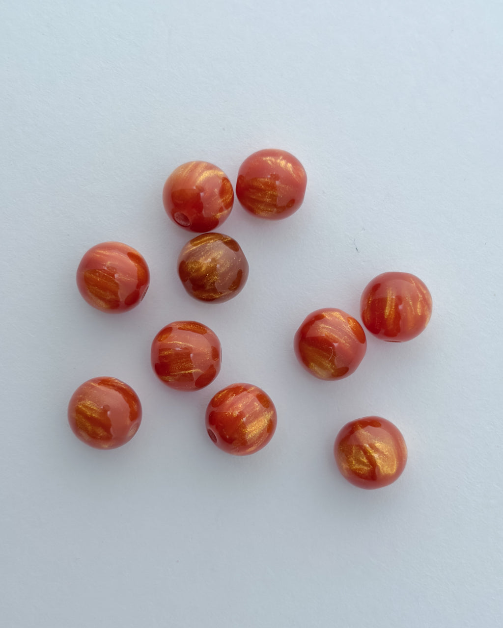 Orange Monalisa beads - 90 - 100 beads