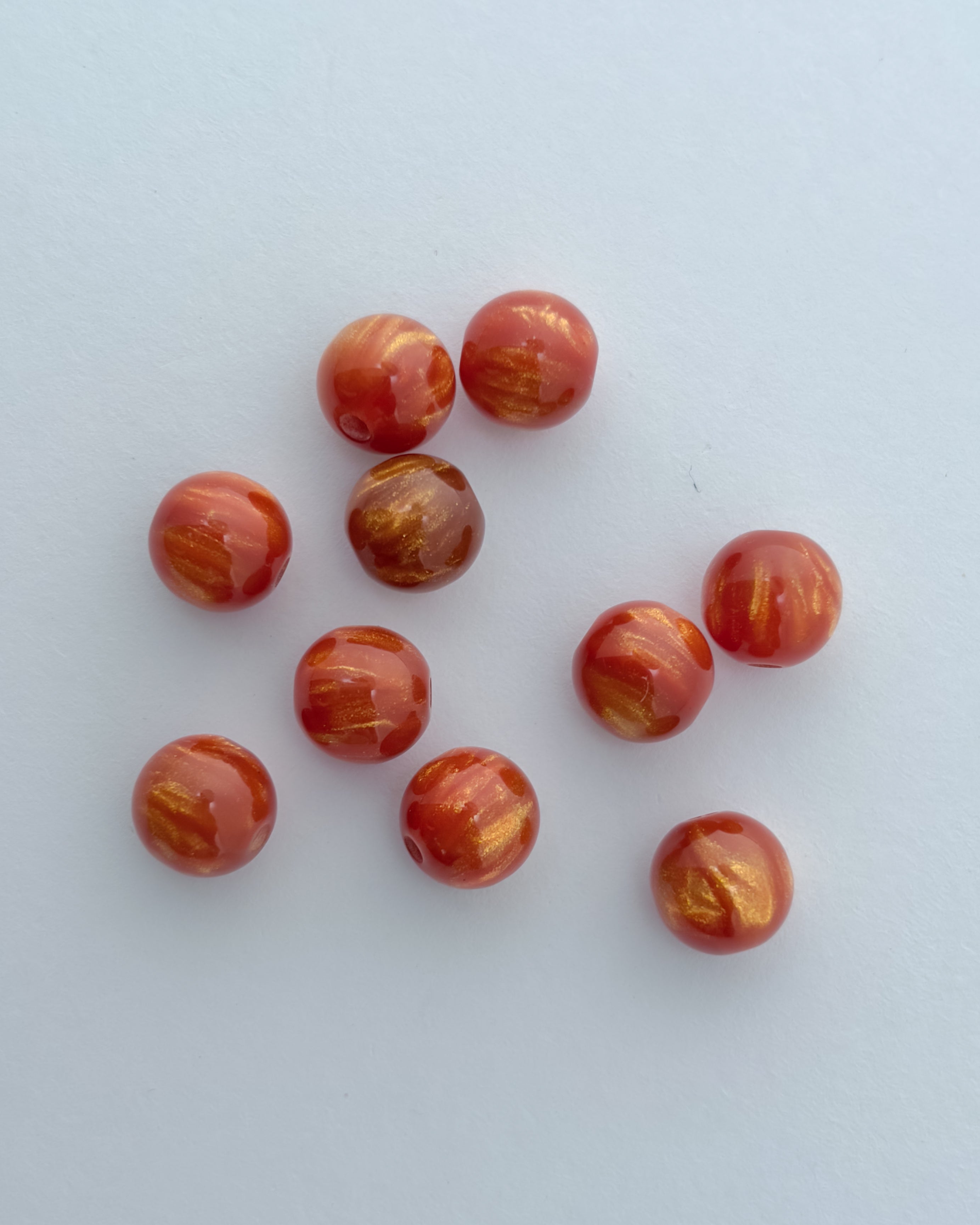 Orange Monalisa beads - 90 - 100 beads