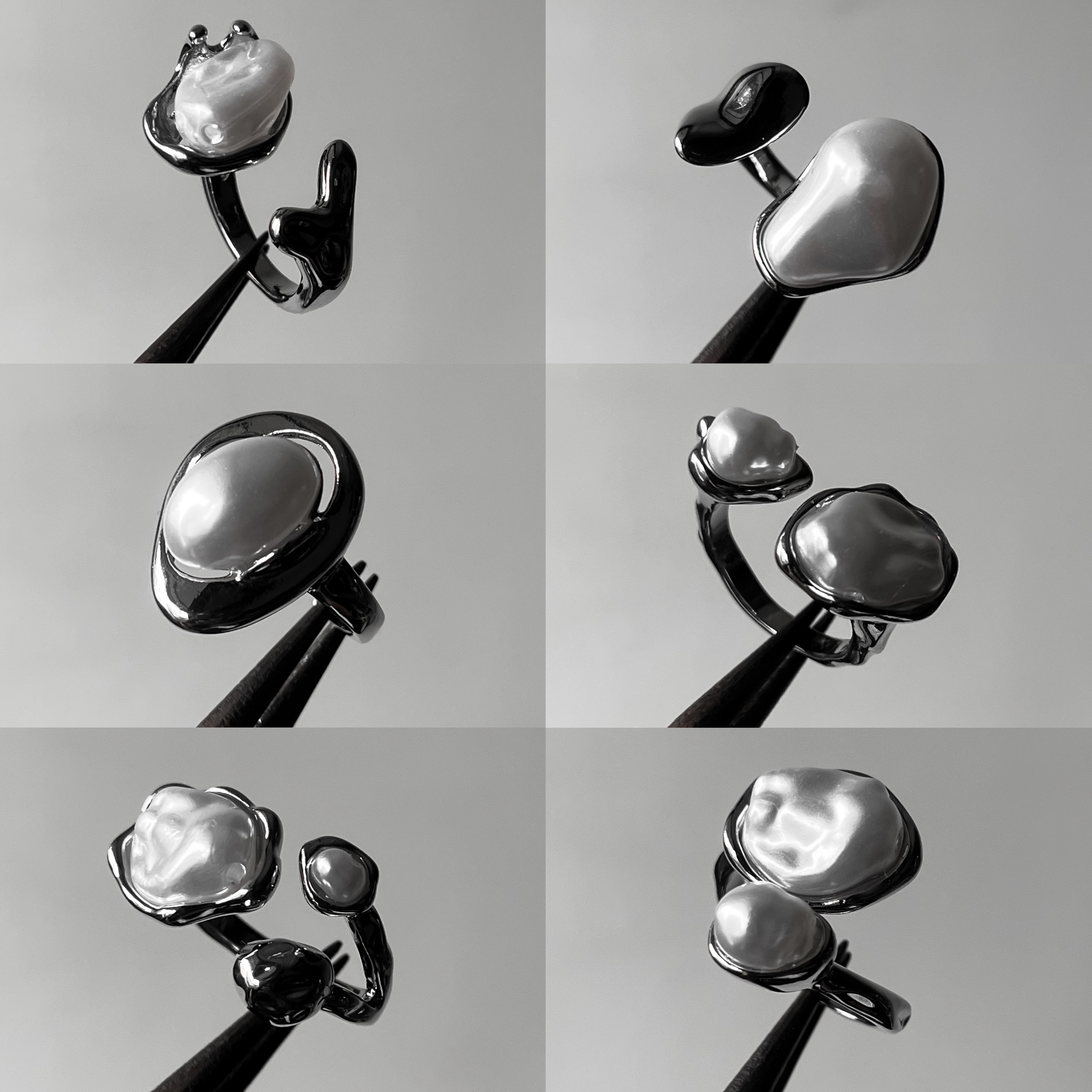 Pearl Rings - random 6 pc