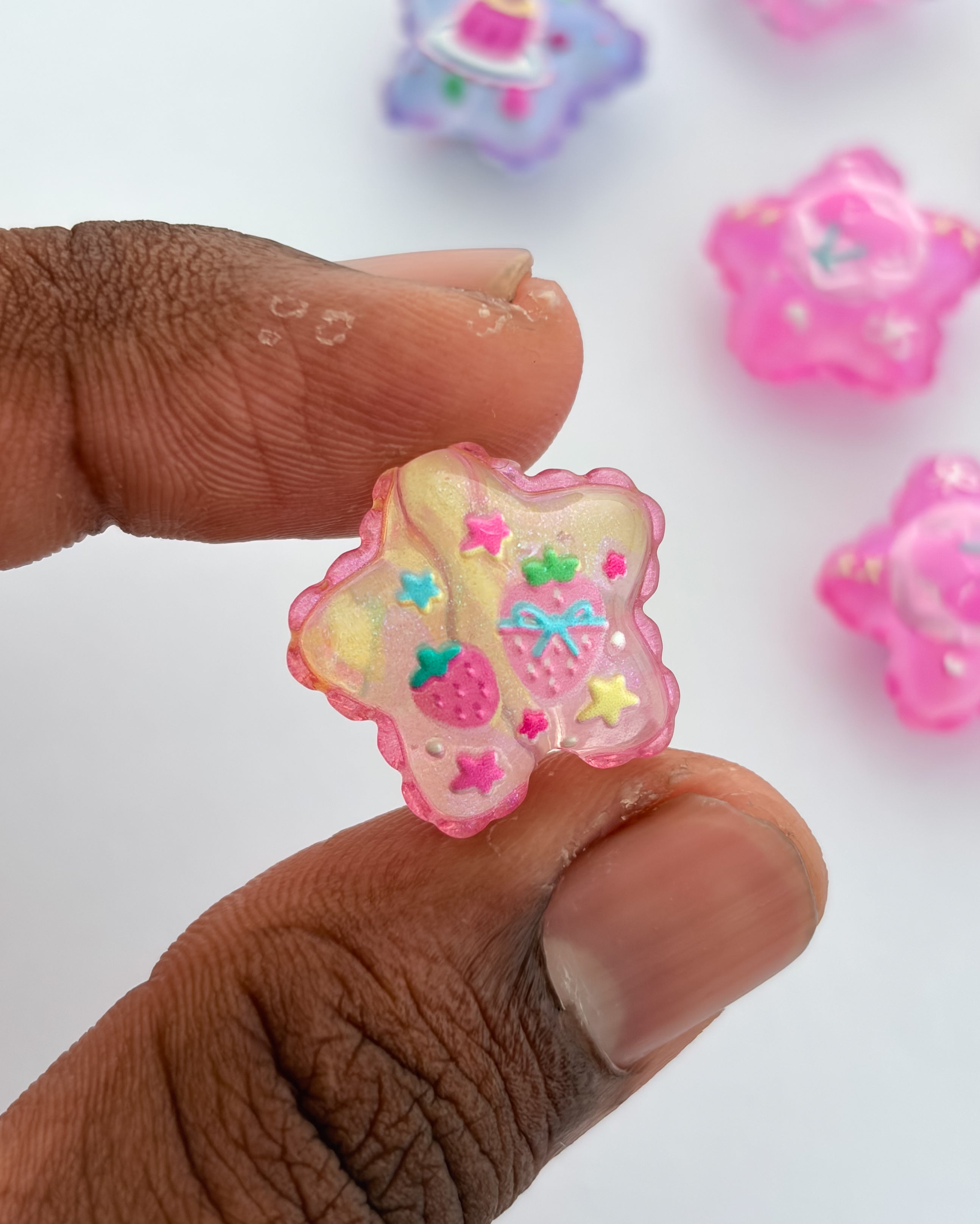 3.0 fancy acrylic beads - 10 pc