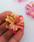Pink + yellow arm cuff flower - 50 grams
