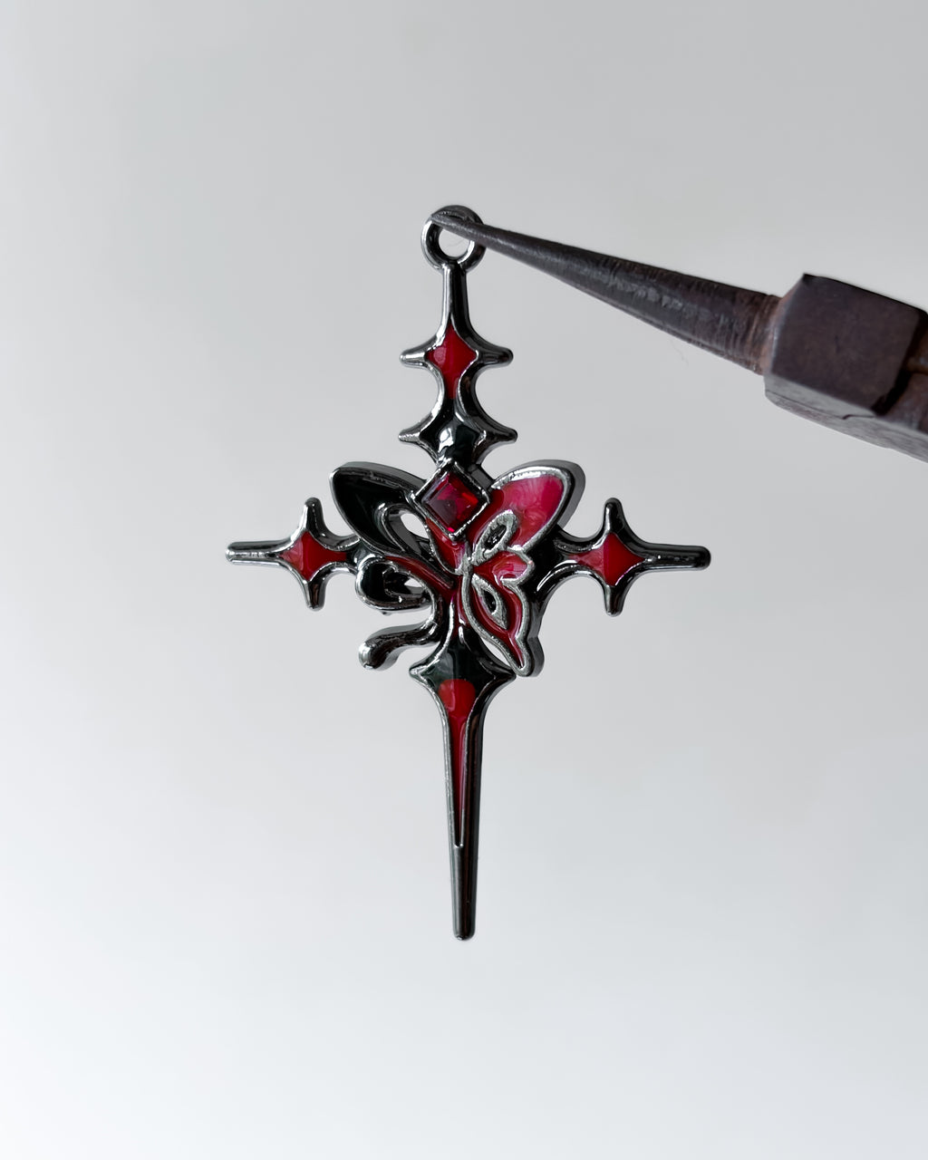Red butterfly cross- 3 pc