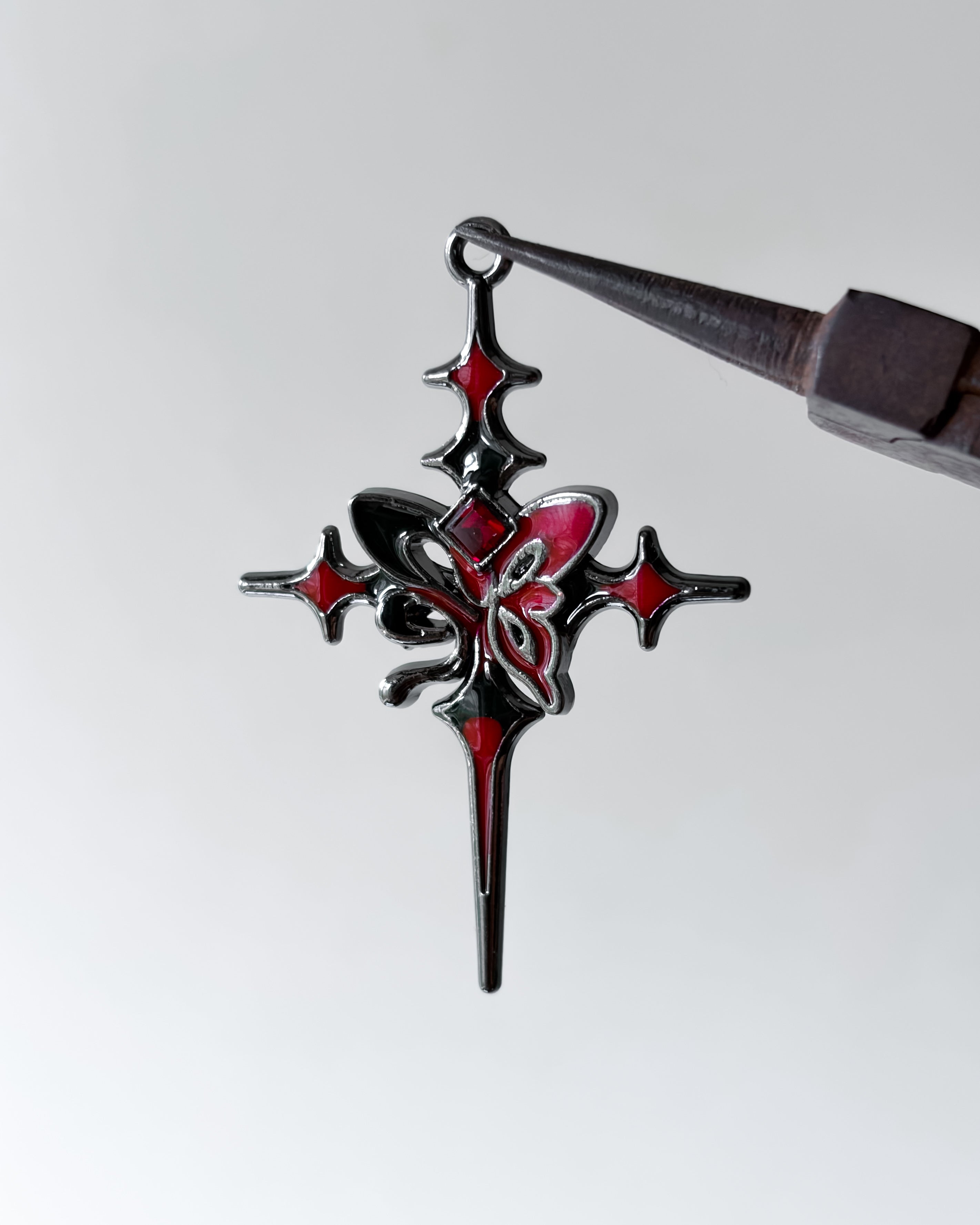 Red butterfly cross- 3 pc