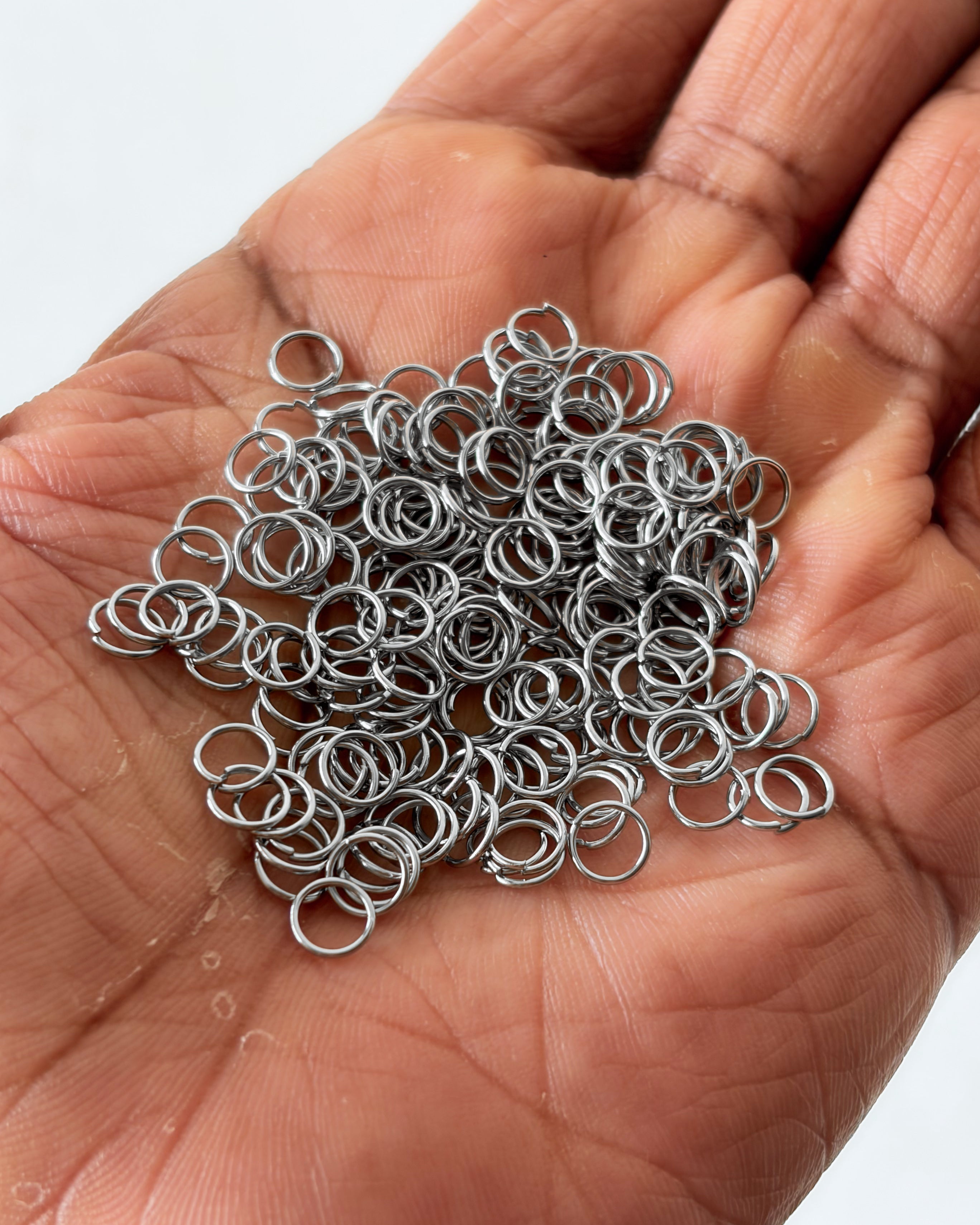 7 x 6 Steel jumprings - 10 grams