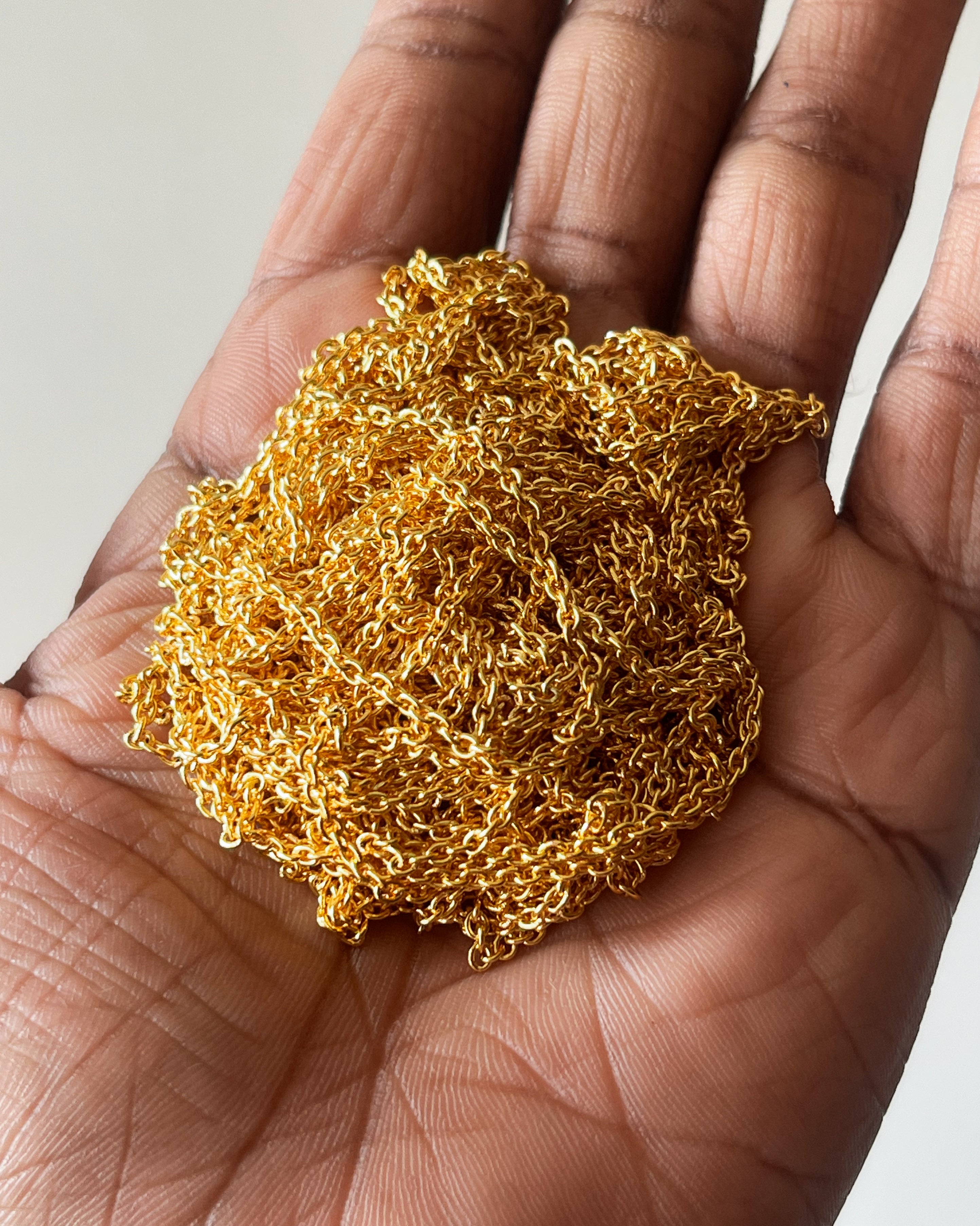 Brass gold meter chain - 10 meter