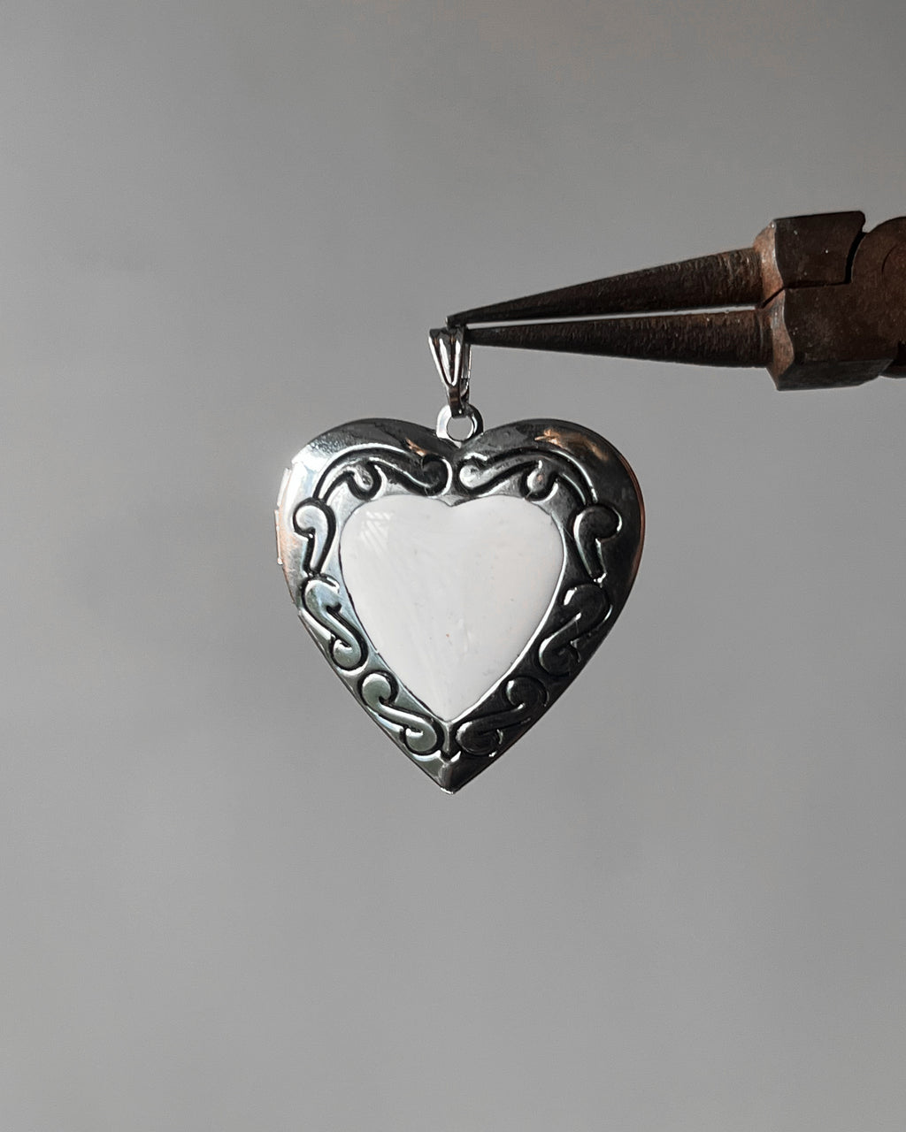 White Heart open heart - 6 pc