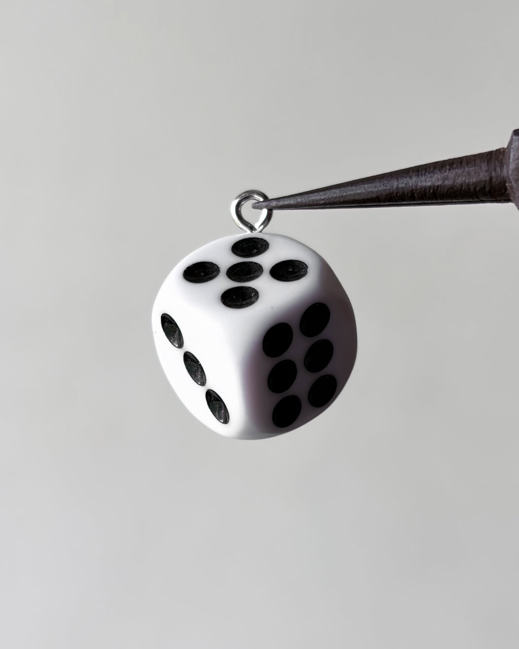 White dice charm - 10 pc
