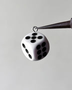 White dice charm - 10 pc