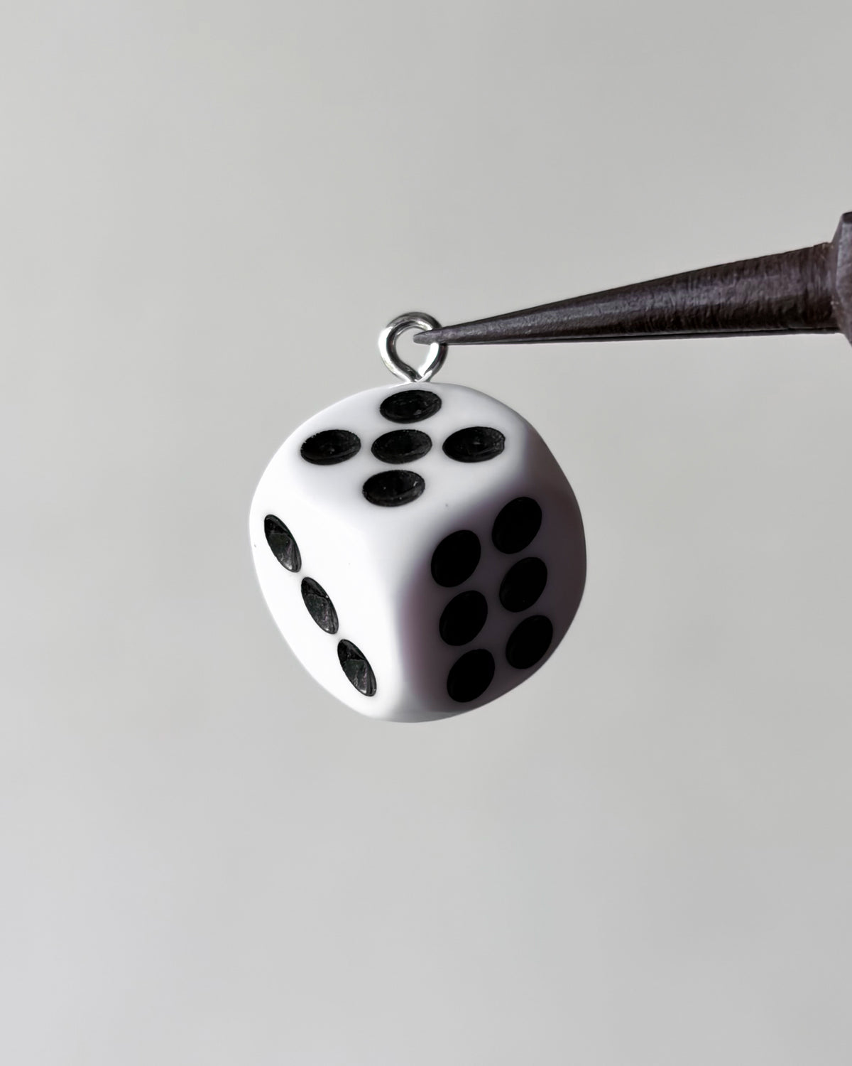 White dice charm - 10 pc