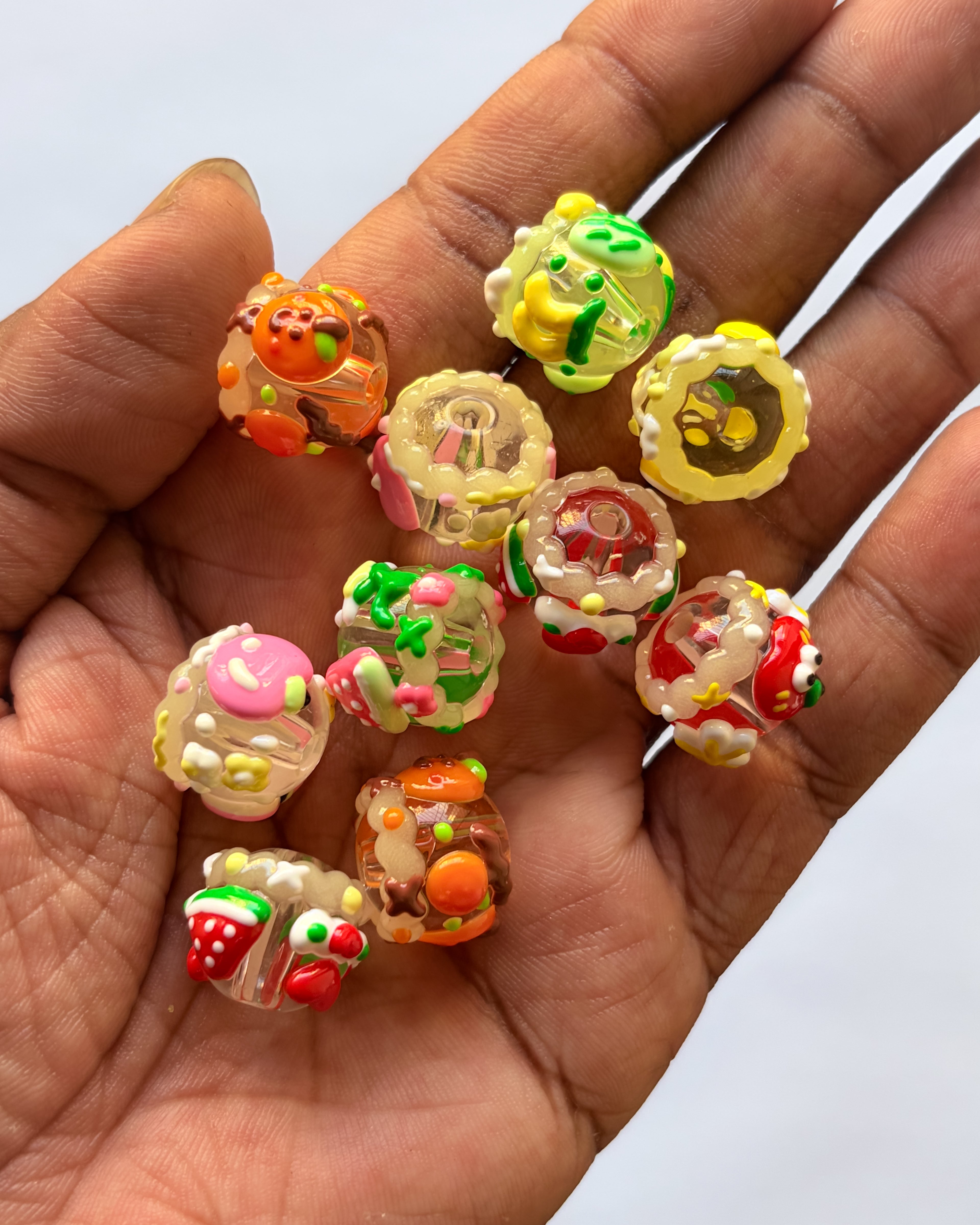 45.0 fancy acrylic beads - 10 pc
