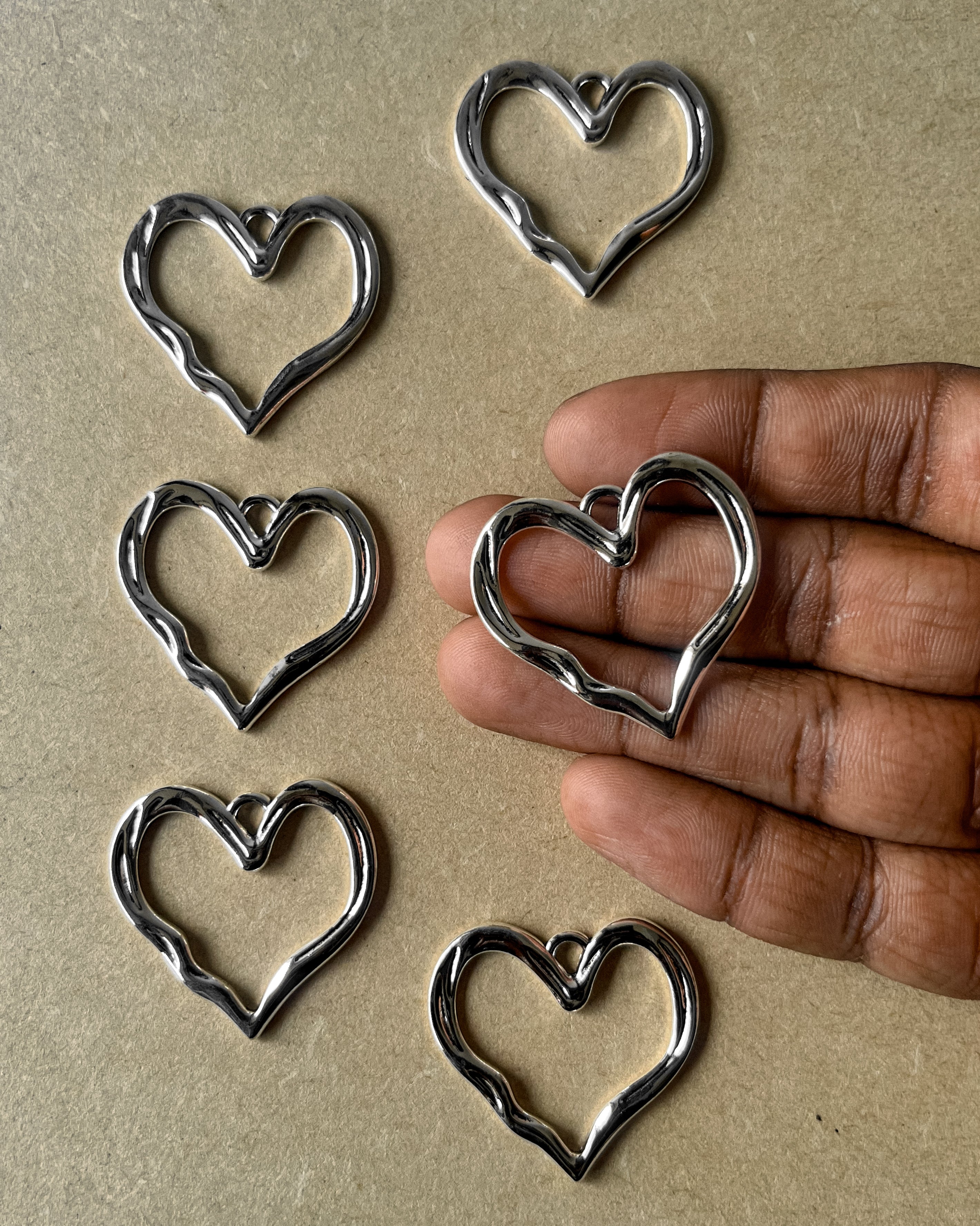 Heart charm pack of 5