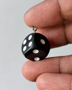 Black dice charm - 10 pc