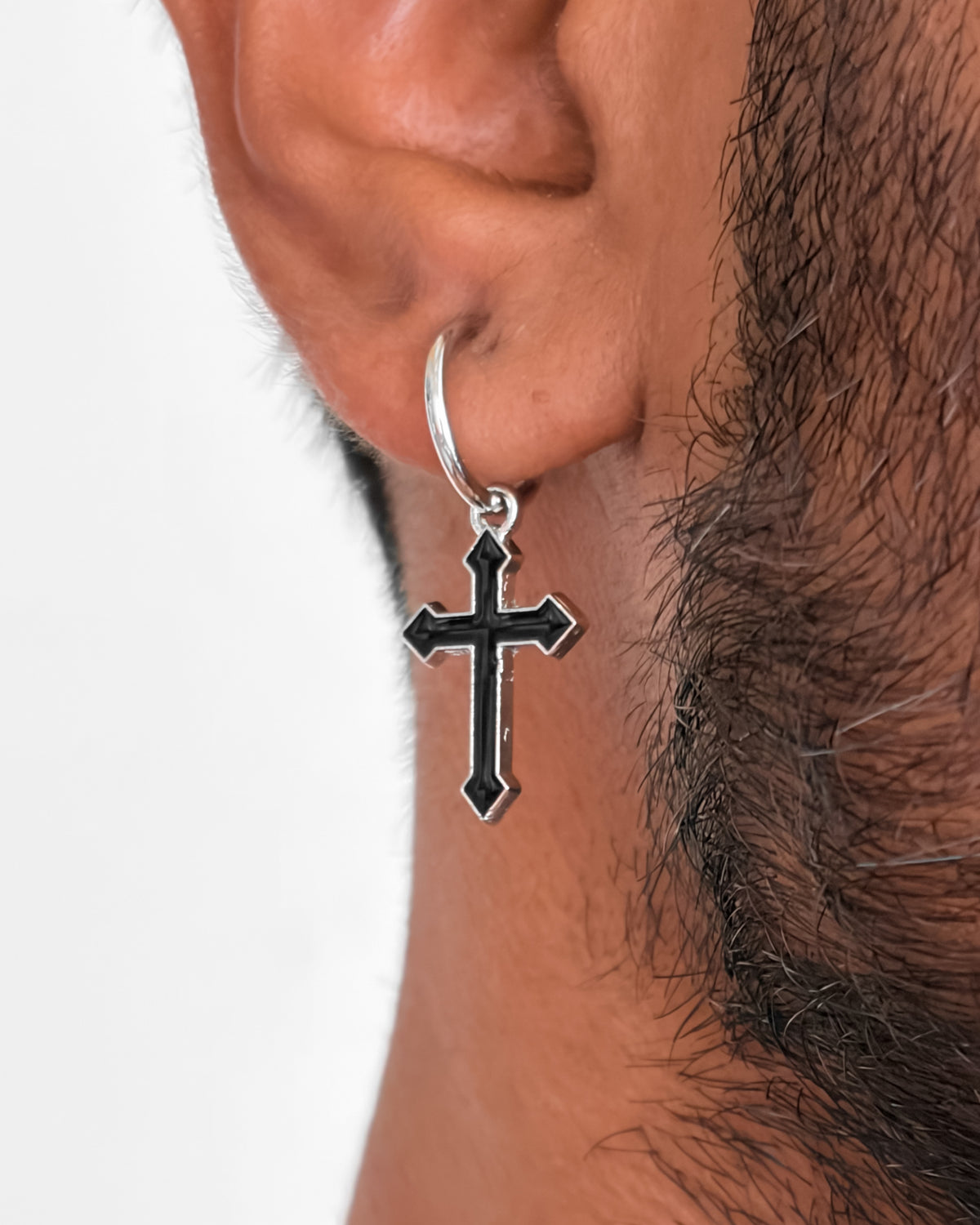 Non - piercing cross earring - 12 pc