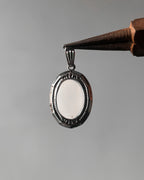 Mini white oval open heart - 12 pc