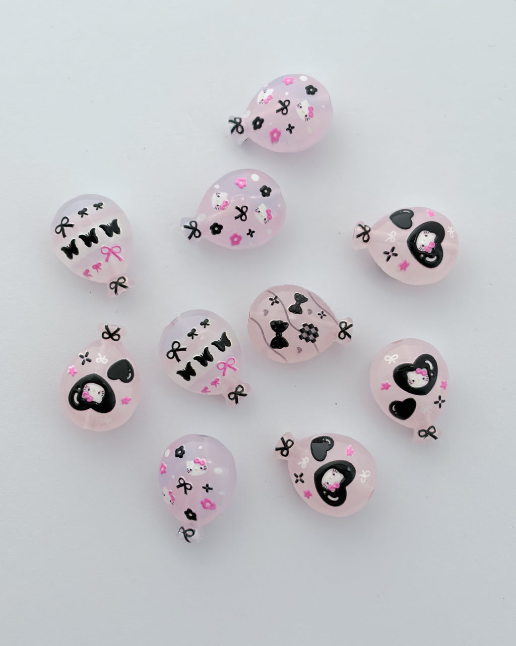 4.0 fancy acrylic beads - 10 pc
